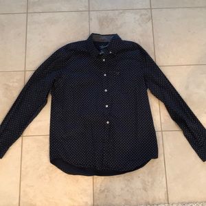 American eagle navy dotted shirt